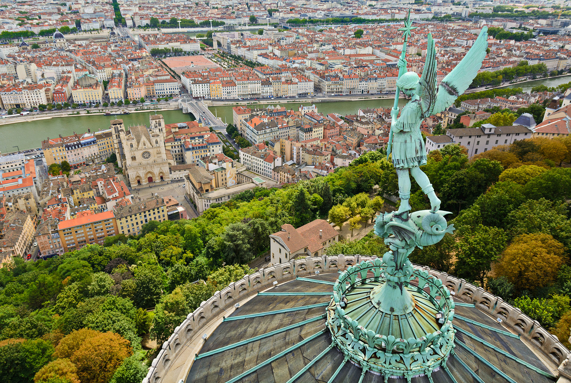 Panorama sur Lyon depuis la colline de la Croix-Rousse © Gaël Fontaine