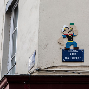 Popeye de MifaMosa rue des Forces - © Brice Robert